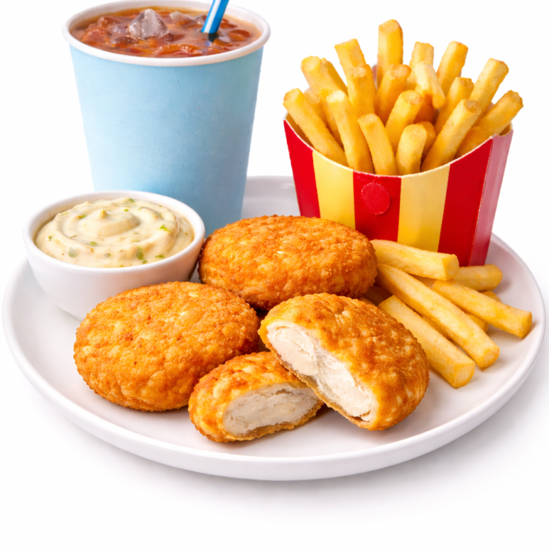 kids fish cake & chips